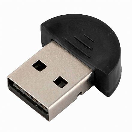Adaptador USB Bluetooth 5.0 Mini - Alcance de até 20 metros - Preto - AD0574