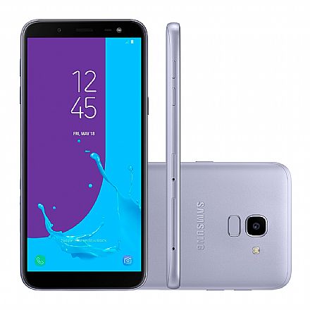 Smartphone Samsung Galaxy J6 - Tela 5.6" Super AMOLED, 32GB, Dual Chip 4G, 13MP, TV Digital - Prata - J600GT