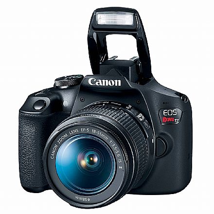 Canon EOS Rebel T7 Profissional com Lente 18-55 - 24.1 Mega Pixels - Sensor CMOS APS-C - DIG!C 4+ - Wi-Fi e NFC - Vídeo Full HD