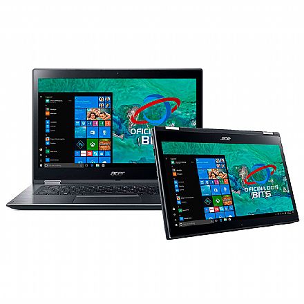 Notebook Acer Spin 3 SP314-51-C5NP 2 em 1 - Tela 14" Touch HD, Intel i5 8250U, 8GB, HD 1TB, Windows 10