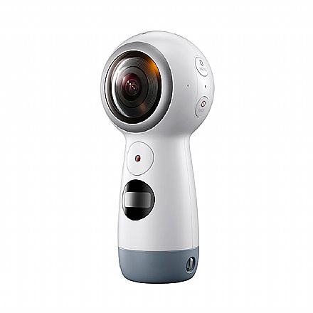 Câmera Samsung Gear 360 - Wi-Fi e Bluetooth - 8.4 Mega Pixels X2 - Sensor CMOS - Filmagem em 4K 360º - Branco - SM-R210