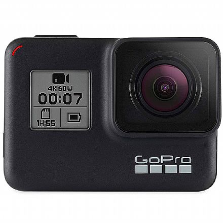 GoPro Hero 7 Black Edition - com Wi-Fi - 12 Mega Pixels com HDR - Gravação em 4K - Acompanha Cartão 32GB - CHDHX-701