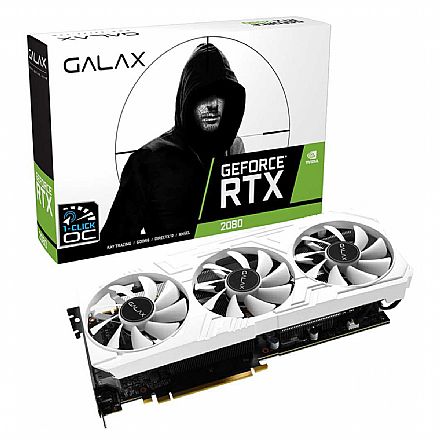 GeForce RTX 2080 8GB GDDR6 256bits - EX GAMER - 1-Click OC - Galax 28NSL6MDW7G2