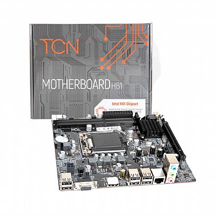 Placa Mãe TCN H61 (LGA 1155 - DDR3 1600) - Chipset Intel H61 - Micro ATX