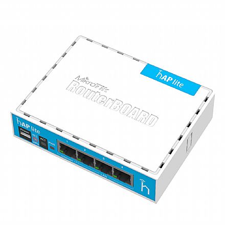 Roteador Wi-Fi Mikrotik hAP - 4 portas LAN - RB941-2ND