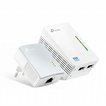 Extensor de Alcance Wi-Fi PowerLine TP-Link TL-WPA4220KIT - 300Mbps - Transforme sua Rede Elétrica em uma Rede de Internet - Versão 4.0