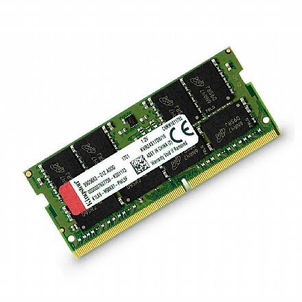 Memória SODIMM 16GB DDR4 2666MHz Kingston - para Notebook - KVR26S19D8/16