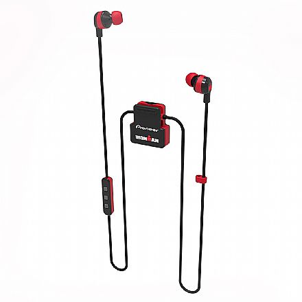 Fone de Ouvido Esportivo Bluetooth Intra-Auricular Pioneer SE-IM5BT-R - com Microfone - Resistente a suor - Vermelho [i]