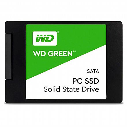SSD 480GB Western Digital Green - SATA - Leitura 545MB/s - Gravação 430MB/s - WDS480G2G0A