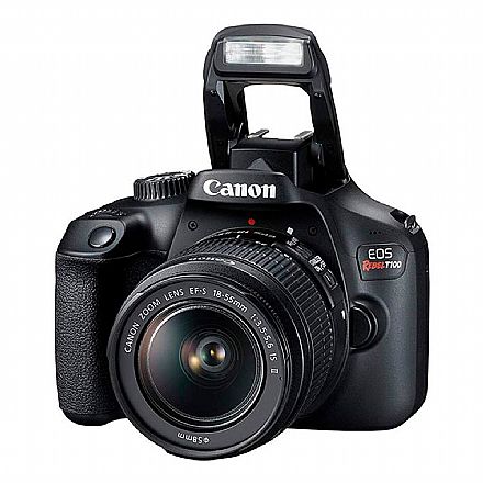 Canon EOS Rebel T100 Profissional com Lente 18-55 - 18 Mega Pixels - Sensor CMOS APS-C - DIGIC 4+ - Wi-Fi, NFC - Vídeo Full HD