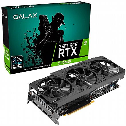 GeForce RTX 2070 Super 8GB GDDR6 256bits - EX Gamer Black Edition - Galax 27ISL6MDW0BG