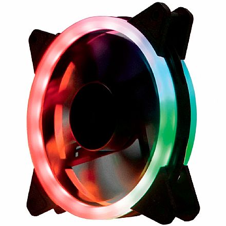 Cooler 120mm Gaming Master AF-J1225 - com LED RGB Rainbow - AFJ1225ID437K0X