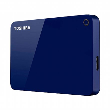 HD Externo 2TB Portátil Toshiba Canvio Advance - USB 3.0 - HDTC920XL3AA - Azul