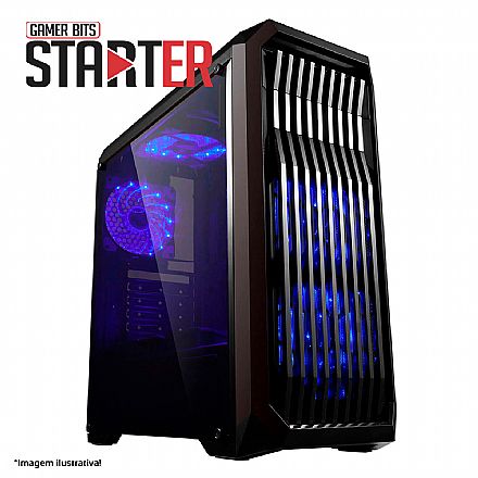 PC Gamer Bits Starter - Intel® i3 9100F, 8GB, HD 1TB - RX 560D 4GB