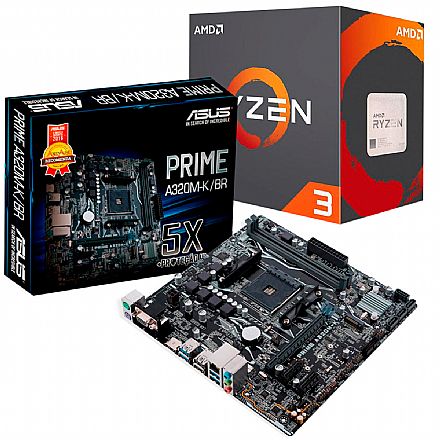 Kit Upgrade AMD Ryzen™ 3 3200G + Asus Prime A320M-K/BR