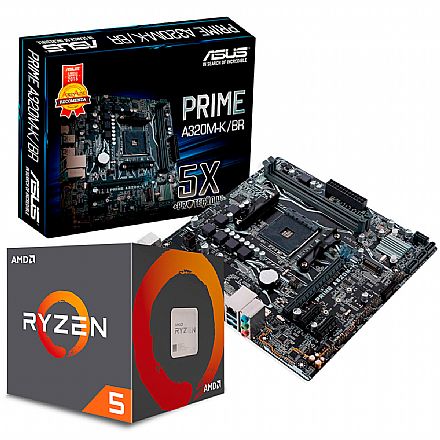 Kit Upgrade AMD Ryzen™ 5 3400G + Asus Prime A320M-K/BR