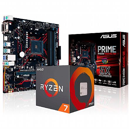Kit Upgrade AMD Ryzen™ 7 3800X + Asus Prime B450M GAMING/BR