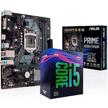 Kit Upgrade Processador Intel® Core™ i5 9400F + Placa Mãe Asus PRIME H310M-E R2.0/BR