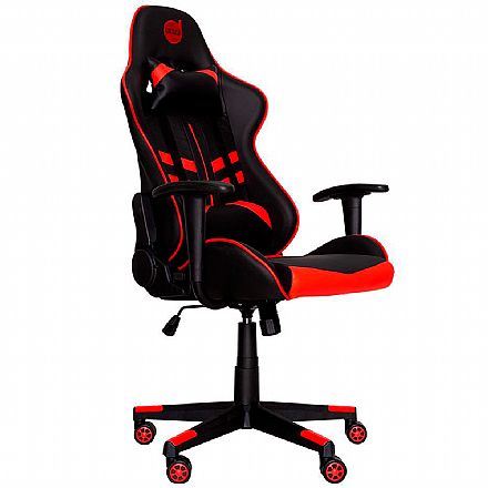 Cadeira Gamer Dazz Prime-X - Encosto Reclinável de 180° - Construção em Aço - 62000008 - Preto e Vermelho