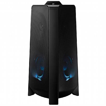 Caixa de Som Acústica Samsung Tower MX-T55 - 500W RMS - Super Graves - Multi Bluetooth - Modo Karaôke e Amplificador - Giga Party Audio - LED
