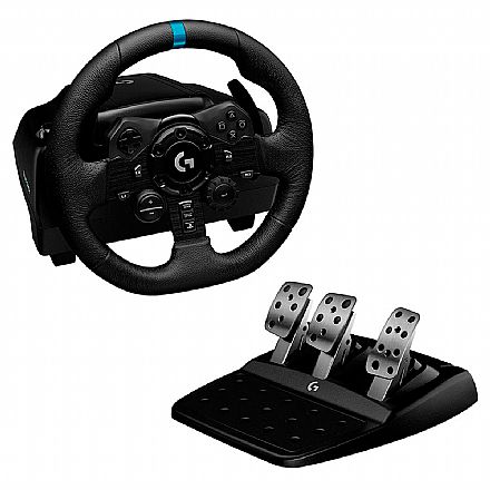 Volante Logitech G923 Racing Wheel - Para PS5, PS4 e PC - G HUB - Force Feedback TRUEFORCE- Pedais Responsivos - Acabamento em Couro - 941-000148