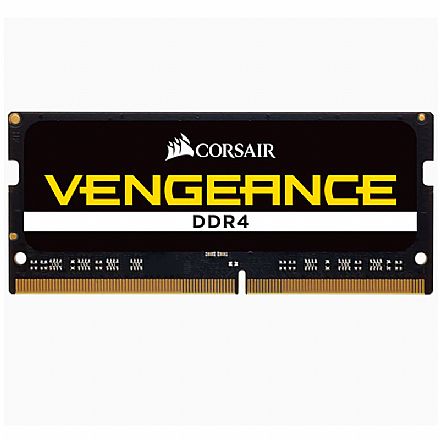Memória SODIMM 8GB DDR4 2666MHz Corsair Vengeance - para Notebook - CL18 - CMSX8GX4M1A2666C18