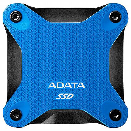 SSD Externo 480GB Adata SD600Q - USB 3.2 - Leitura 440MB/s - Azul - ASD600Q-480GU31-CBL