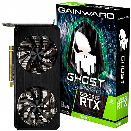 GeForce RTX 3060 Ti 8GB GDDR6 256bits - Ghost Series - Gainward NE6306T019P2-190AB - Selo LHR