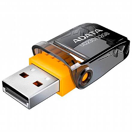 Pen Drive 32GB Adata UD230 - USB 2.0 - Dobrável - AUD230-32G-RBK