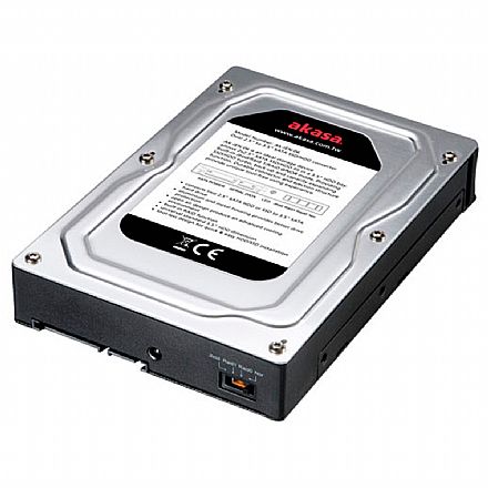 Adaptador de SSD ou HD 2.5" para HD 3.5" - Converte 2 SSDs ou HDs 2.5" para HD 3.5" - Akasa AK-IEN-06