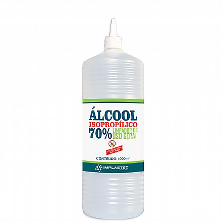 Álcool Isopropílico 70% (Isopropanol) 1000ml - Implastec