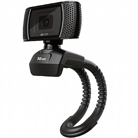 Web Câmera Trust Trino - Vídeochamadas em HD 720p - com Microfone - T18679