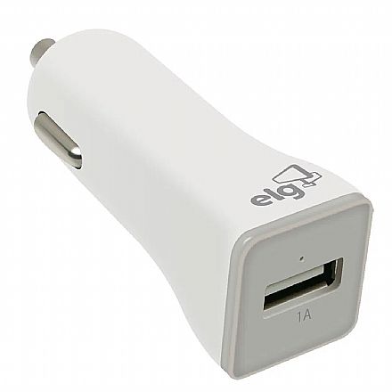 Carregador Veicular USB - Universal - Branco - ELG CC1SBR