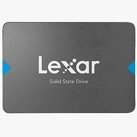 SSD 240GB Lexar NQ100 - SATA - Leitura 550MB/s - Gravação 445MB/s - LNQ100X240G-RNNNG