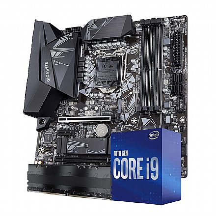 Kit Upgrade Intel® Core™ i9 10850K + Gigabyte Z490M Gaming X + Memória 8GB DDR4