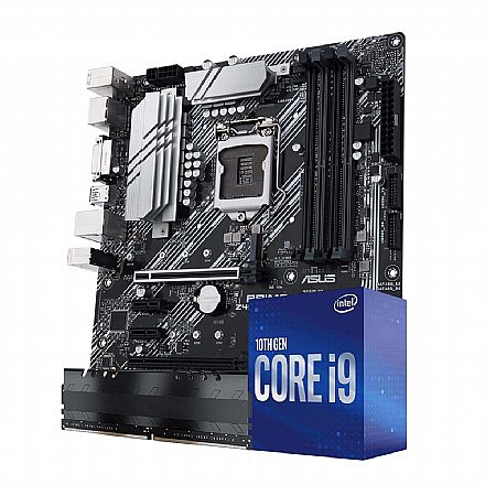 Kit Upgrade Intel® Core™ i9 10850K + Asus Prime Z490M-Plus + Memória 8GB DDR4