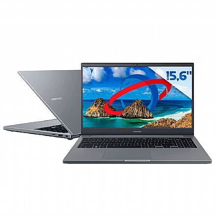 Notebook Samsung Book - Intel i3 1115G4, RAM 4GB, SSD 256GB, Tela 15.6" Full HD, Rede RJ45, Windows 10 Professional - NP550XDA-KV3BR