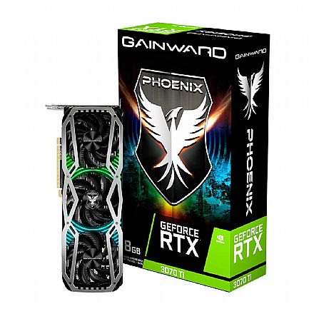 GeForce RTX 3070 Ti 8GB GDDR6X 256bits - Phoenix Series GS - Gainward NED307T019P2-1046X - Selo LHR