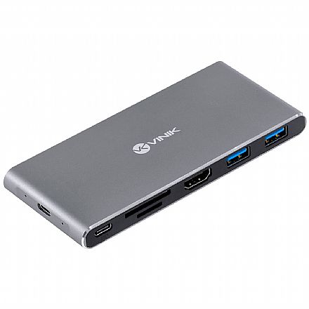 Dock Station para SSD M.2 - USB-C - Power delivery 100W - 2 x USB 3.0 - HDMI - Cartão SD - Vinik DSM-5C