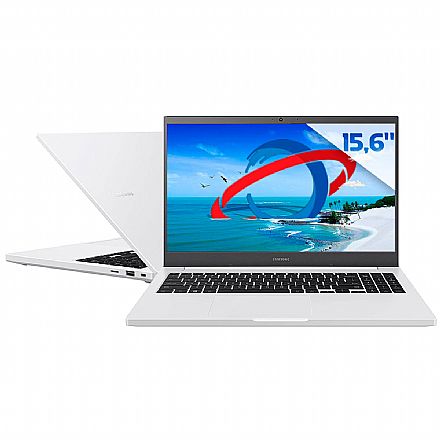 Notebook Samsung Book E35 - Intel i3 1115G4, RAM 8GB, SSD 128GB + HD 1TB, Tela 15.6" Full HD, Windows 10 - Branco - NP550XDA-KT2BR