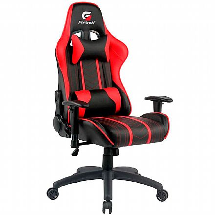 Cadeira Gamer Fortrek Black Hawk - Encosto Reclinável 155° - Preta e Vermelha - 70510