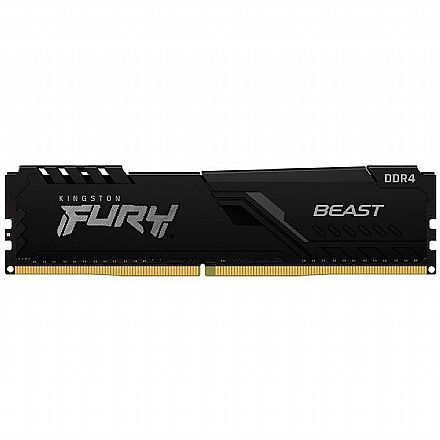 Memória 32GB DDR4 3000MHz Kingston Fury Beast - CL16 - KF430C16BB/32