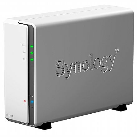 Storage NAS Synology DS120J DiskStation - Marvell Armada 3700 - Gigabit - USB 3.2 - Suporta 1 HD - Hyper Backup - 15-130007730