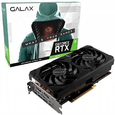 GeForce RTX 3070 Ti 8GB GDDR6X 256bits - 1 Click O.C - Galax 37ISM6MD4COC - Selo LHR