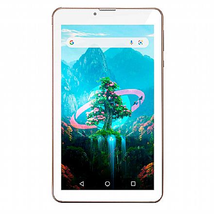 Tablet Multilaser M7 - Tela 7", 32GB, Wi-Fi + 3G, Quad Core - Dourado - NB362