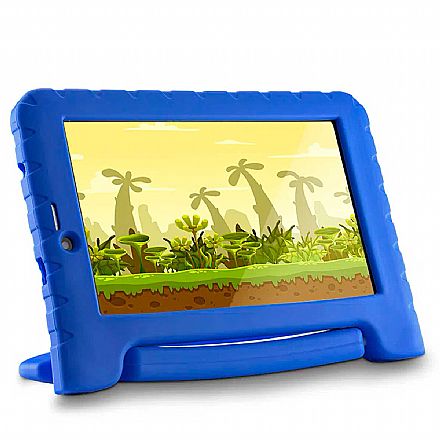 Tablet Multilaser Kid Pad - Tela 7", 32GB, Wi-fi + 3G, Quad Core - Azul - NB382