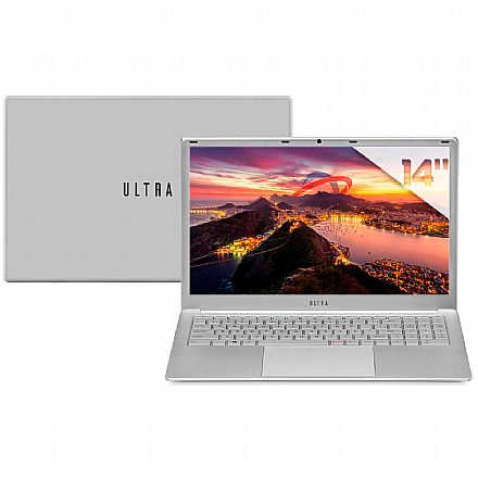 Notebook Ultra UB532 - Intel i5, RAM 8GB, SSD 240GB, Tela 14", Windows 10 - Prata