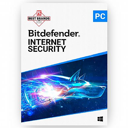 Bitdefender Internet Security - Licença de 1 Ano - para 3 PCs - Versão Download