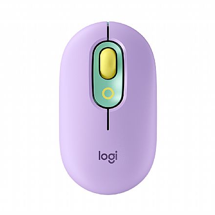 Mouse Sem Fio Logitech POP Daydream - Lilás - 4000dpi - 4 Botões - Botão Emoji Customizável - 910-006550