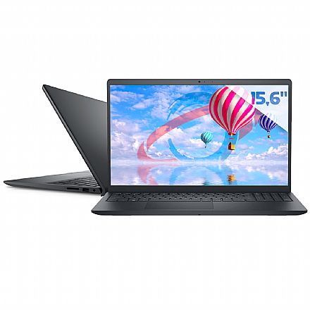 Notebook Dell Inspiron i15-i120K-U10P - Intel i3 1215U, RAM 8GB, SSD 256GB, Tela 15.6" Full HD, Linux - Preto - Outlet